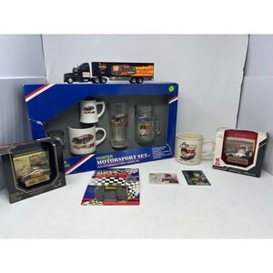 Davey Allison NASCAR Memorabilia Lot Texaco Havoline Diecast Glassware Set 28